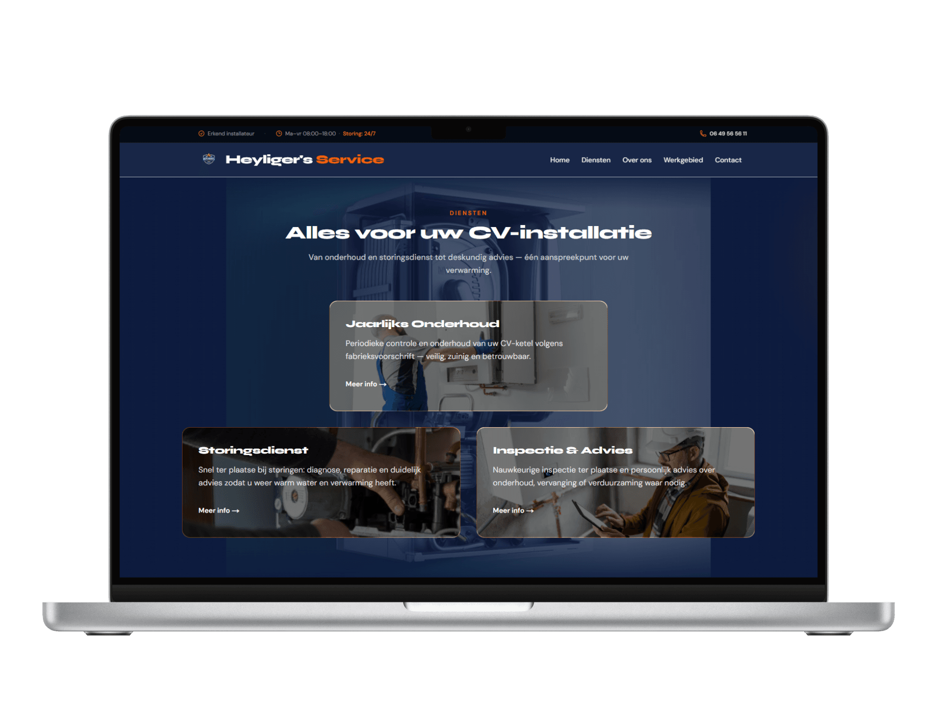 Heyligers Service — Desktop